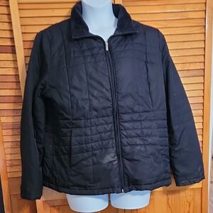 Lands' End Black Puffer Jacket